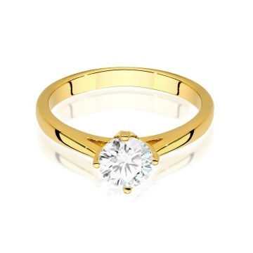 Inel Aur 14K cu Diamant Natural 0.70 ct - Img 2