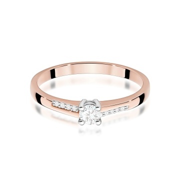 Inel Aur 14K cu Diamante de Laborator 0.19 ct - Img 6