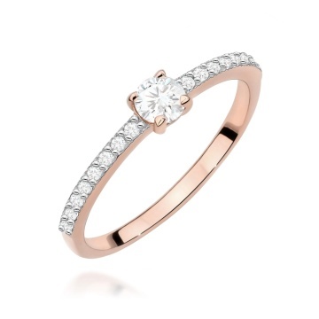 Inel Aur 14K cu Diamante de Laborator 0.39 ct - Img 5