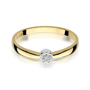 Inel Aur 14K cu Diamante Naturale 0.04 ct - Img 2
