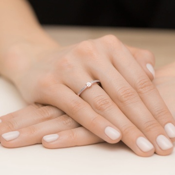 Inel Aur 14K cu Diamante Naturale 0.07 ct - Img 11