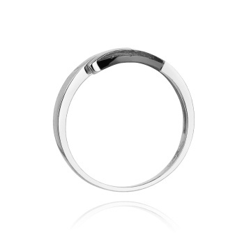 Inel Aur 14K cu Diamante Naturale Albe si Negre 0.03 ct - Img 7