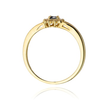 Inel Aur 14K cu Diamante Naturale Albe si Negre 0.21 ct - Img 3