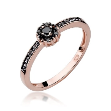 Inel Aur 14K cu Diamante Naturale Negre 0.09 ct - Img 8