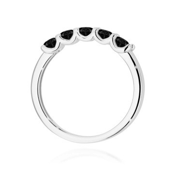 Inel Aur 14K cu Diamante Naturale Negre 0.60 ct - Img 7