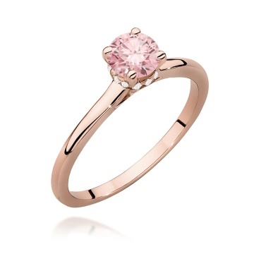 Inel Aur 14K cu Diamante Roz de Laborator 0.56 ct - Img 5