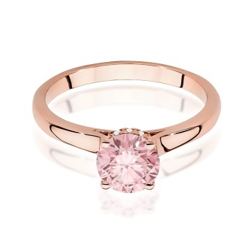 Inel Aur 14K cu Diamante Roz de Laborator 1.07 ct - Img 6