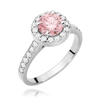 Inel Aur 14K cu Diamante Roz de Laborator 1.38 ct - Img 9