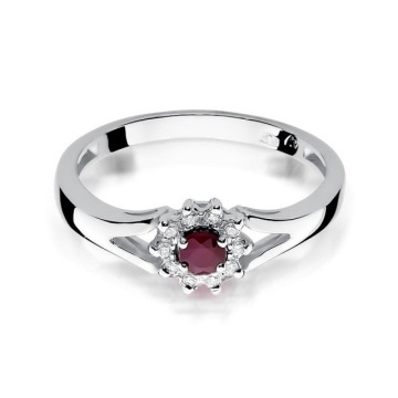 Inel Aur 14K cu Rubin 0.15 ct si Diamante Naturale 0.09 ct - Img 6