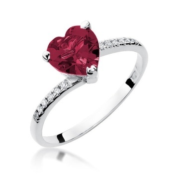 Inel Aur 14K cu Rubin 1.70 ct si Diamante Naturale 0.06 ct - Img 5
