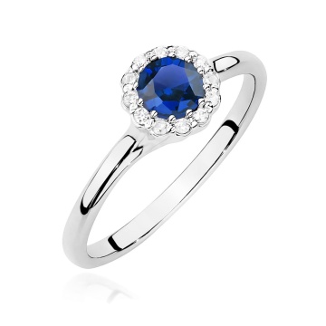 Inel Aur 14K cu Safir 0.50 ct si Diamante Naturale 0.10 ct - Img 9
