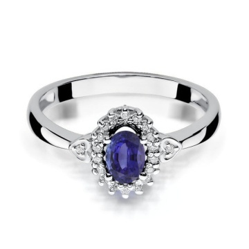 Inel Aur 14K cu Tanzanit 0.40 ct si Diamante Naturale 0.10 ct - Img 5