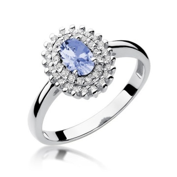 Inel Aur 14K cu Tanzanit 0.40 ct si Diamante Naturale 0.20 ct - Img 5