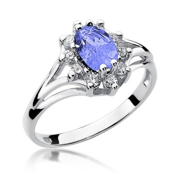 Inel Aur 14K cu Tanzanit 0.70 ct si Diamante Naturale 0.30 ct - Img 5