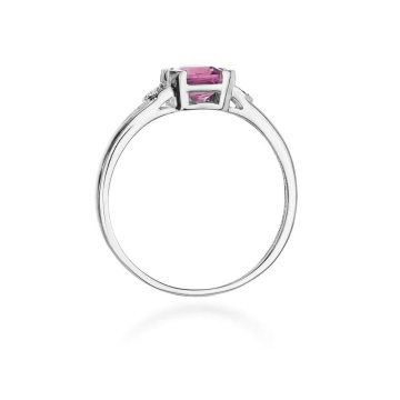 Inel Aur 14K cu Topaz Roz 1.10 ct si Diamante Naturale 0.01 ct - Img 10