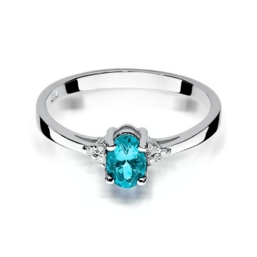 Inel Aur 14K cu Topaz Swiss 0.50 ct si Diamante Naturale 0.05 ct - Img 6