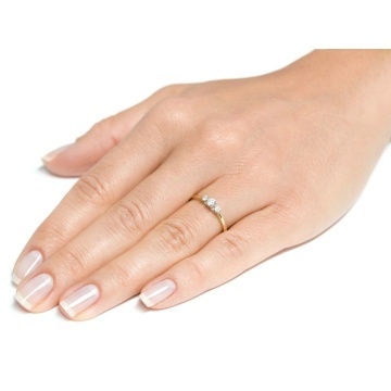 Inel Aur 8K cu Zirconii - Design Elegant - Img 2