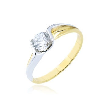 Inel Aur 8K cu Zirconiu Elegant - Img 8