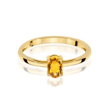 Inel Aur 9K cu Citrin 0.60 ct - Img 2