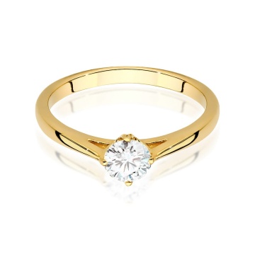 Inel Aur 9K cu Diamant de Laborator 0.40 ct - Img 2