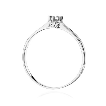 Inel Aur 9K cu Diamant Natural 0.01 ct - Img 6