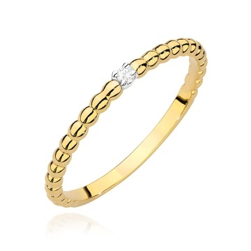 Inel Aur 9K cu Diamant Natural 0.02 ct