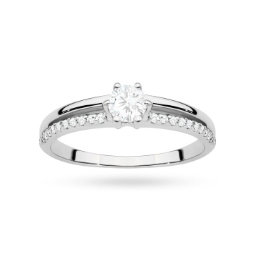 Inel Aur 9K cu Diamante de Laborator 0.40 ct - Img 7
