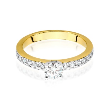 Inel Aur 9K cu Diamante de Laborator 0.70 ct - Img 2