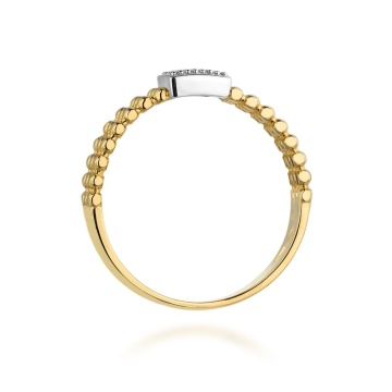 Inel Aur 9K cu Diamante Naturale 0.08 ct - Img 3