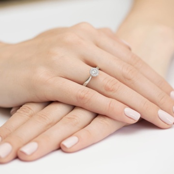 Inel Aur 9K cu Diamante Naturale 0.22 ct - Img 8