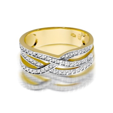 Inel Aur 9K cu Diamante Naturale 0.27 ct - Img 2
