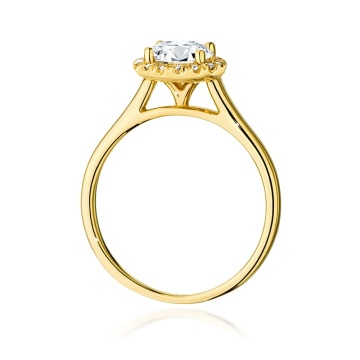 Inel Aur 9K cu Diamante Naturale 1.14 ct - Img 2