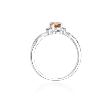 Inel Aur 9K cu Morganit 0.40 ct si Diamante Naturale 0.05 ct - Img 7