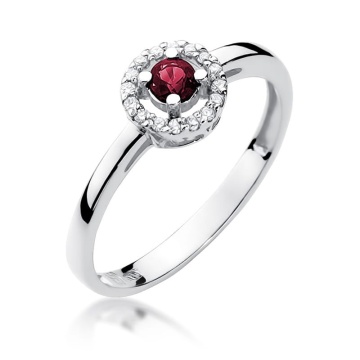 Inel Aur 9K cu Rubin 0.15 ct si Diamante Naturale 0.08 ct - Img 9
