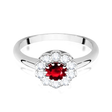 Inel Aur 9K cu Rubin 0.60 ct si Diamante Naturale 0.30 ct - Img 5