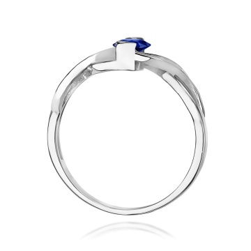 Inel Aur 9K cu Safir 0.70 ct si Diamante Naturale 0.05 ct - Img 7