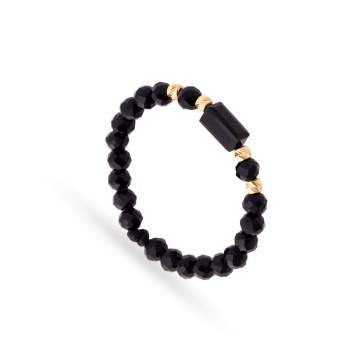 Inel Crystalora cu cristale si 4 bile din Aur 14K - Img 2