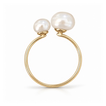 Inel Floating Pearls din AUR 14K și Perle de Cultura - Img 2