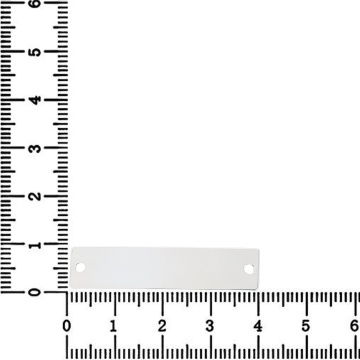 Link Argint - pentru bratara - placuta 4cm pentru gravat