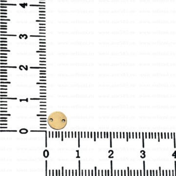 Link din aur 14k - pentru bratara - banut 6mm