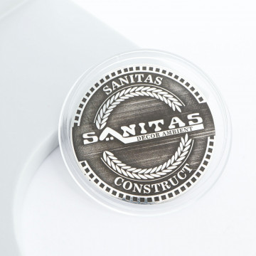 Moneda Teambuilding 3cm din Argint 925 personalizata cu sigla firmei - Img 1