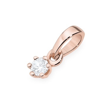 Pandantiv Aur 14K cu Diamant Natural 0.04 ct - Img 6