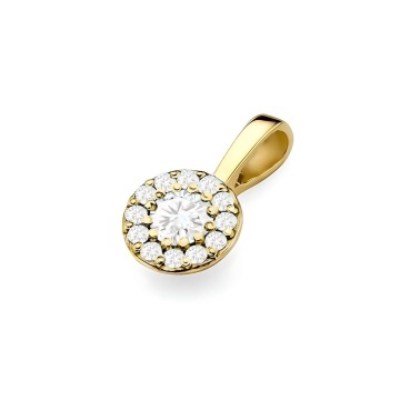 Pandantiv Aur 14K cu Diamante de Laborator 0.22 ct - Img 2