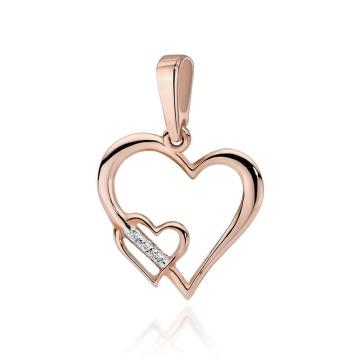 Pandantiv Aur 14K cu Diamante Naturale 0.01 ct - Img 5