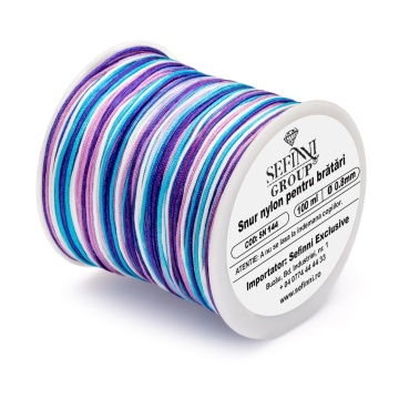 Rola snur 100m x 0.8mm - multicolor albastru - Img 1