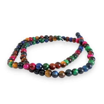 Sirag Agate Multicolore rotunde 4mm - Img 2
