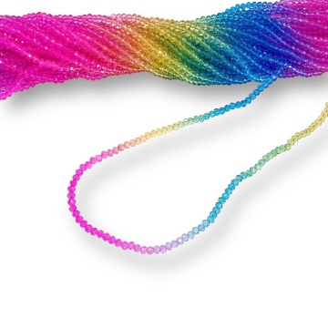 Sirag cristale multicolore Rainbow 4mm ~ 130 buc - Img 2