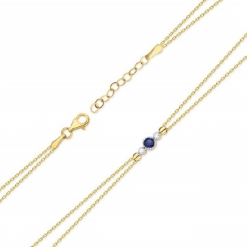 Bratara Aur 14K cu Safir 0.15 ct si Diamante Naturale 0.03 ct - Img 4