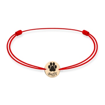 Brățară Paw Print cu bănuț de 10mm din Aur 14K