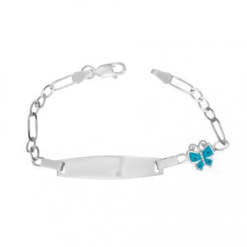 Bratara personalizabila din Argint 925 pentru copii 3.7g - Fluturas - Img 2